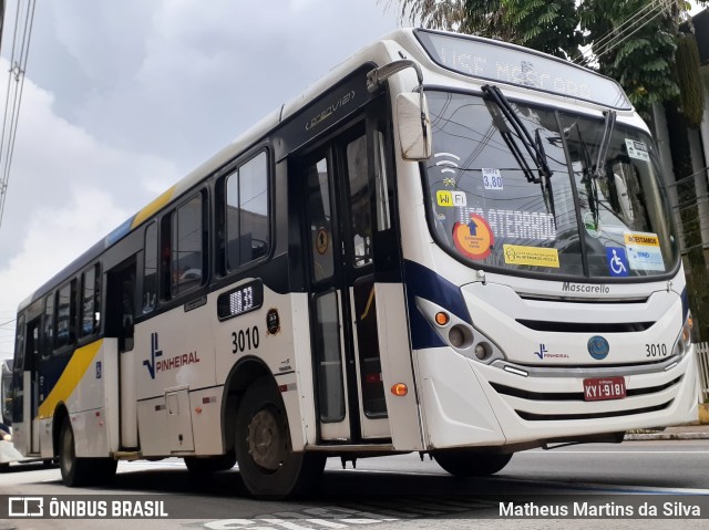 Viação Pinheiral 3010 na cidade de Volta Redonda, Rio de Janeiro, Brasil, por Matheus Martins da Silva. ID da foto: 8511724.