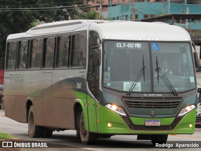 Turin Transportes 2160 na cidade de Conselheiro Lafaiete, Minas Gerais, Brasil, por Rodrigo  Aparecido. ID da foto: 8539996.