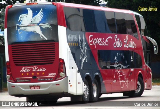 Expresso São Luiz 8080 na cidade de Goiânia, Goiás, Brasil, por Carlos Júnior. ID da foto: 8541561.