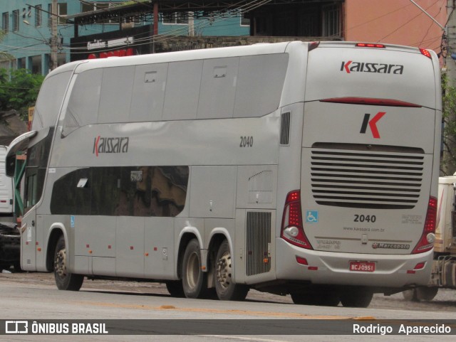 Kaissara - Viação Caiçara 2040 na cidade de Conselheiro Lafaiete, Minas Gerais, Brasil, por Rodrigo  Aparecido. ID da foto: 8539985.