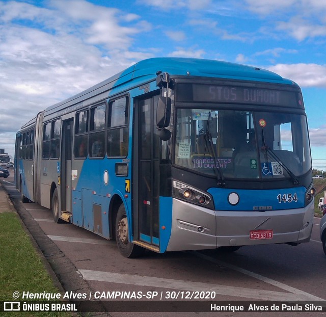 VB Transportes e Turismo 1454 na cidade de Campinas, São Paulo, Brasil, por Henrique Alves de Paula Silva. Número da foto: #8542472.