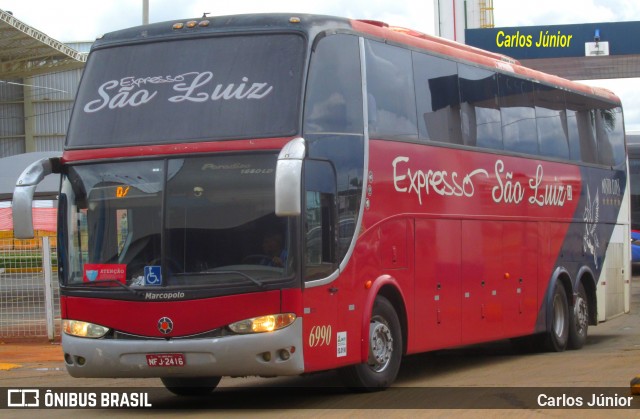 Expresso São Luiz 6990 na cidade de Goiânia, Goiás, Brasil, por Carlos Júnior. Número da foto: #8541336.