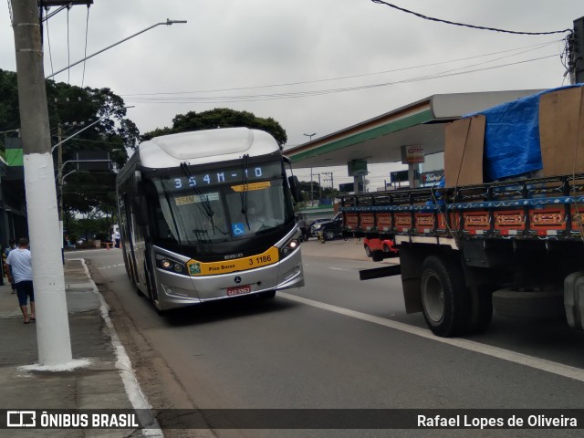Viação Metrópole Paulista - Zona Leste 3 1186 na cidade de São Paulo, São Paulo, Brasil, por Rafael Lopes de Oliveira. Número da foto: #8539732.
