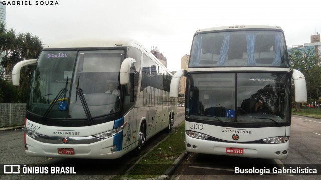 Auto Viação Catarinense 3103 na cidade de Curitiba, Paraná, Brasil, por Busologia Gabrielística. Número da foto: #8541881.