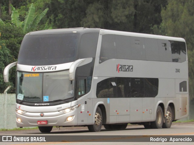 Kaissara - Viação Caiçara 2040 na cidade de Conselheiro Lafaiete, Minas Gerais, Brasil, por Rodrigo  Aparecido. ID da foto: 8539977.