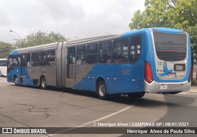 VB Transportes e Turismo 1437 na cidade de Campinas, São Paulo, Brasil, por Henrique Alves de Paula Silva. ID da foto: 8541647.