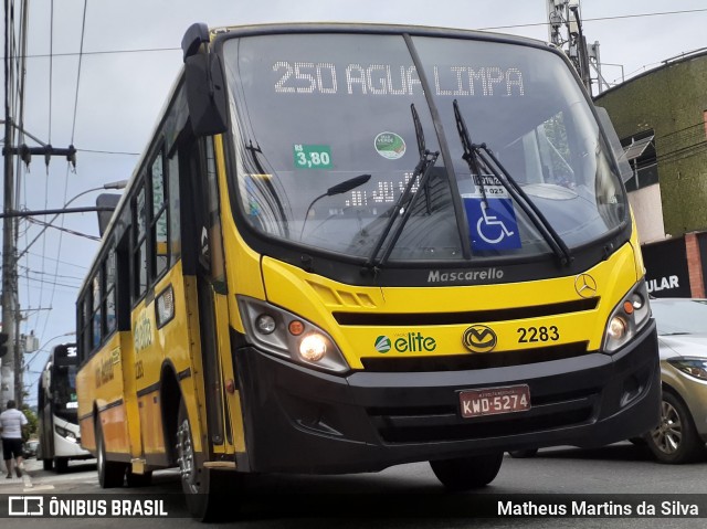 Viação Elite 2283 na cidade de Volta Redonda, Rio de Janeiro, Brasil, por Matheus Martins da Silva. ID da foto: 8544124.