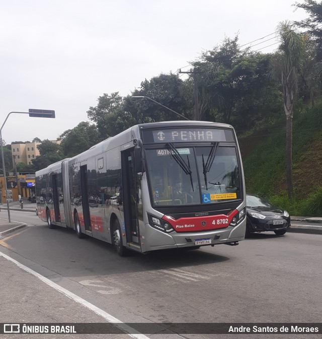 Express Transportes Urbanos Ltda 4 8702 na cidade de São Paulo, São Paulo, Brasil, por Andre Santos de Moraes. Número da foto: #8544932.