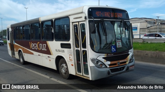 Auto Ônibus Vera Cruz RJ 104.026 na cidade de Duque de Caxias, Rio de Janeiro, Brasil, por Alexandre Mello de Brito. Número da foto: #8545585.