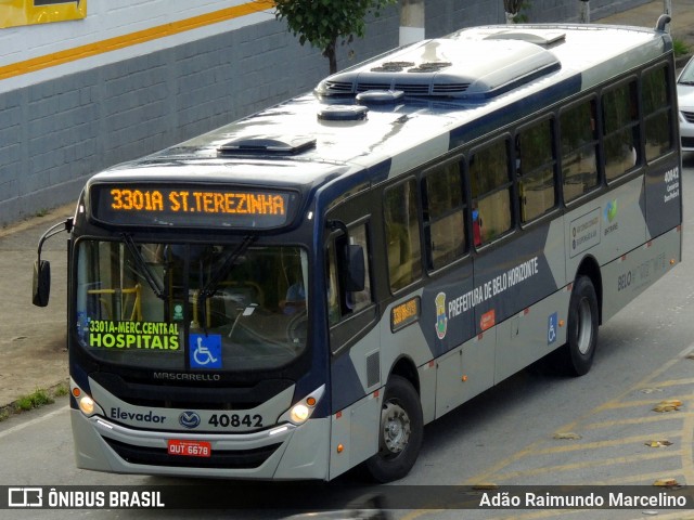 Coletur Coletivos Urbanos 40842 na cidade de Belo Horizonte, Minas Gerais, Brasil, por Adão Raimundo Marcelino. ID da foto: 8546364.