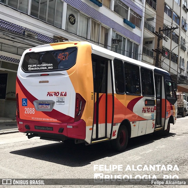 Petro Ita Transportes Coletivos de Passageiros 2088 na cidade de Petrópolis, Rio de Janeiro, Brasil, por Felipe Alcantara. Número da foto: #8545040.