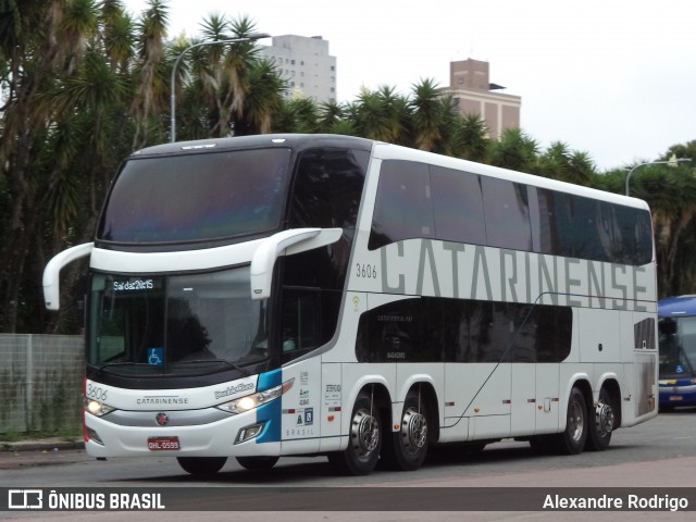 Auto Viação Catarinense 3606 na cidade de Curitiba, Paraná, Brasil, por Alexandre Rodrigo. ID da foto: 8543844.