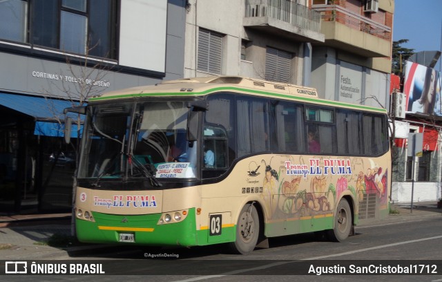 Transporte El Puma 03 na cidade de Rosario, Rosario, Santa Fe, Argentina, por Agustin SanCristobal1712. ID da foto: 8543776.