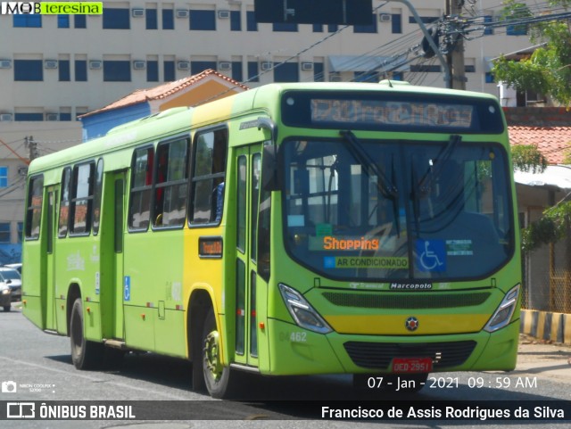 Transcol Transportes Coletivos 04462 na cidade de Teresina, Piauí, Brasil, por Francisco de Assis Rodrigues da Silva. ID da foto: 8548127.