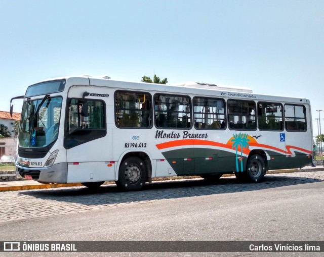 Viação Montes Brancos RJ 196.012 na cidade de Cabo Frio, Rio de Janeiro, Brasil, por Carlos Vinícios lima. ID da foto: 8546894.