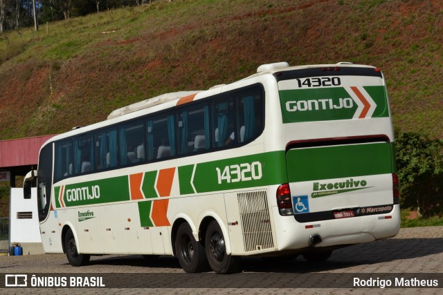 Empresa Gontijo de Transportes 14320 na cidade de João Monlevade, Minas Gerais, Brasil, por Rodrigo Matheus. ID da foto: 8551406.