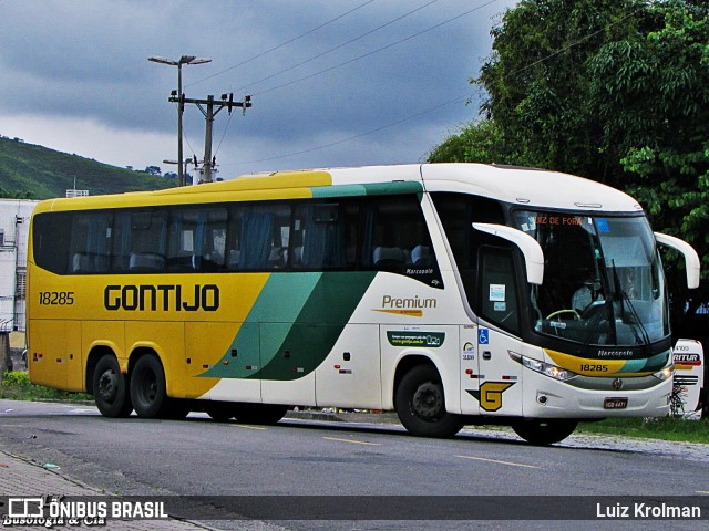 Empresa Gontijo de Transportes 18285 na cidade de Juiz de Fora, Minas Gerais, Brasil, por Luiz Krolman. ID da foto: 8551337.