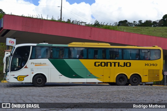 Empresa Gontijo de Transportes 14340 na cidade de João Monlevade, Minas Gerais, Brasil, por Rodrigo Matheus. ID da foto: 8551572.