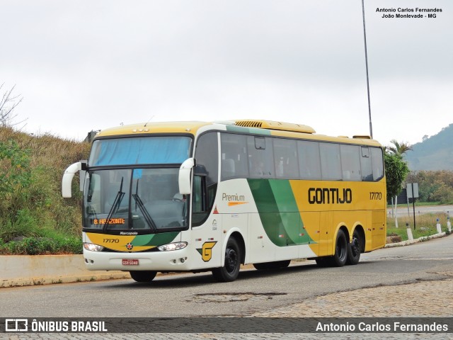 Empresa Gontijo de Transportes 17170 na cidade de João Monlevade, Minas Gerais, Brasil, por Antonio Carlos Fernandes. ID da foto: 8549651.