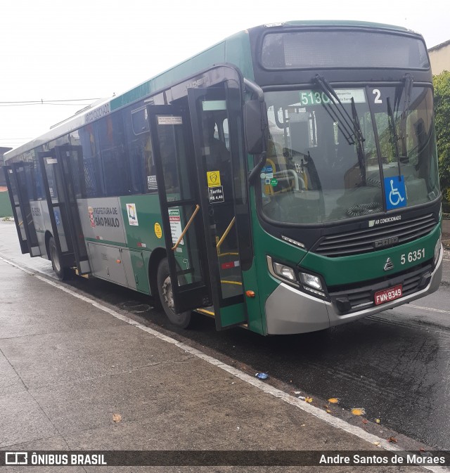 Transunião Transportes 5 6351 na cidade de São Paulo, São Paulo, Brasil, por Andre Santos de Moraes. ID da foto: 8550345.