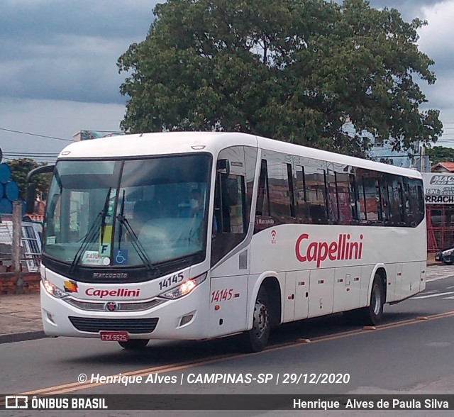 Transportes Capellini 14145 na cidade de Campinas, São Paulo, Brasil, por Henrique Alves de Paula Silva. Número da foto: #8552306.