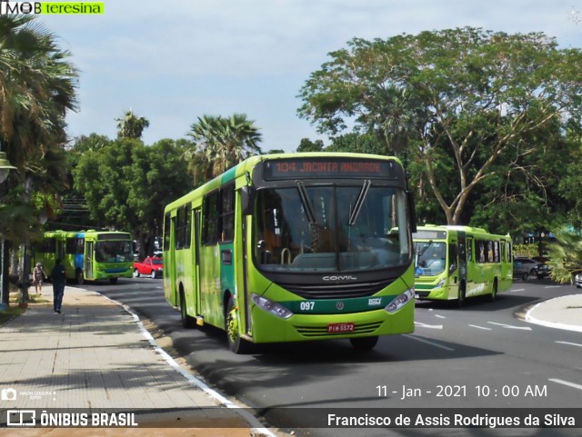 EMVIPI - Empresa Viação Piauí 01097 na cidade de Teresina, Piauí, Brasil, por Francisco de Assis Rodrigues da Silva. ID da foto: 8552137.