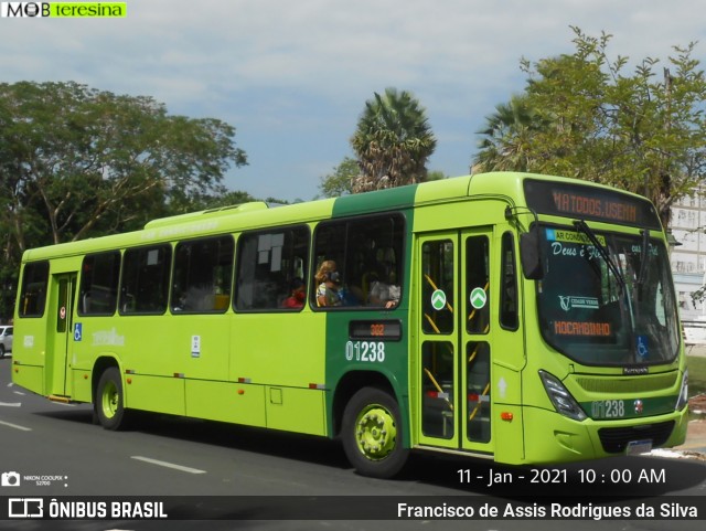 Transporte Coletivo Cidade Verde 01238 na cidade de Teresina, Piauí, Brasil, por Francisco de Assis Rodrigues da Silva. Número da foto: #8552161.