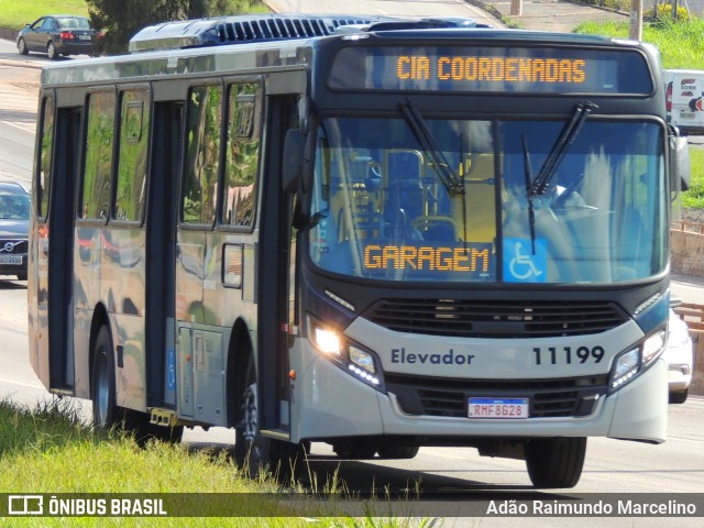 Viação Jardins 11199 na cidade de Belo Horizonte, Minas Gerais, Brasil, por Adão Raimundo Marcelino. ID da foto: 8555084.