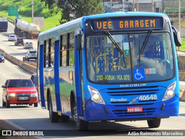 Viação Euclásio 40648 na cidade de Belo Horizonte, Minas Gerais, Brasil, por Adão Raimundo Marcelino. ID da foto: 8555398.