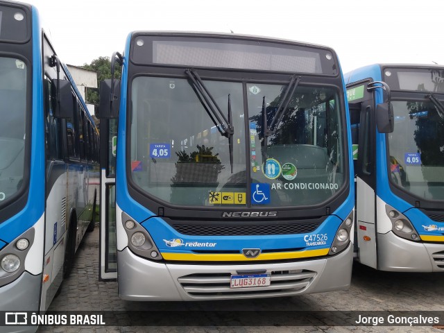 Viação Redentor C47526 na cidade de Rio de Janeiro, Rio de Janeiro, Brasil, por Jorge Gonçalves. ID da foto: 8557904.