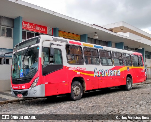 Viação Montes Brancos 822 na cidade de Araruama, Rio de Janeiro, Brasil, por Carlos Vinícios lima. ID da foto: 8557777.