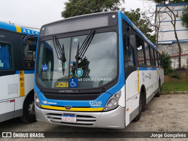 Viação Redentor C47648 na cidade de Rio de Janeiro, Rio de Janeiro, Brasil, por Jorge Gonçalves. ID da foto: 8557984.