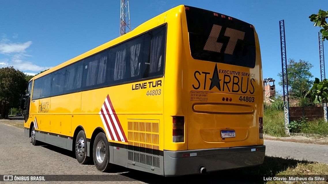 Lene Tur Transporte e Turismo 44803 na cidade de Campos dos Goytacazes, Rio de Janeiro, Brasil, por Luiz Otavio Matheus da Silva. ID da foto: 8557063.