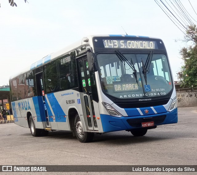Viação Mauá RJ 185.084 na cidade de Niterói, Rio de Janeiro, Brasil, por Luiz Eduardo Lopes da Silva. Número da foto: #8557518.