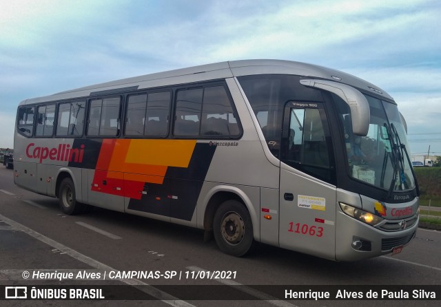 Transportes Capellini 11063 na cidade de Campinas, São Paulo, Brasil, por Henrique Alves de Paula Silva. ID da foto: 8558480.