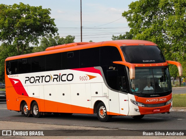 Auto Viação Porto Rico 9600 na cidade de Teresina, Piauí, Brasil, por Ruan Silva Andrade. ID da foto: 8557215.