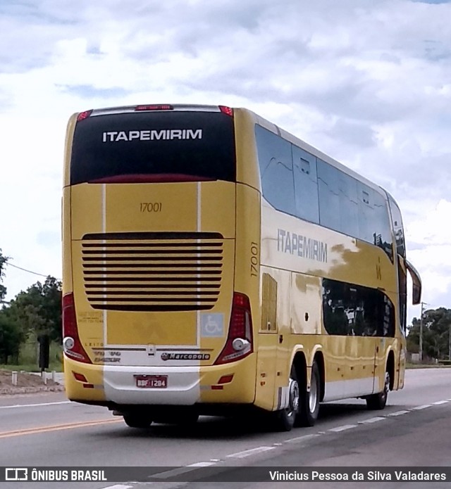 Viação Itapemirim 17001 na cidade de Campos dos Goytacazes, Rio de Janeiro, Brasil, por Vinicius Pessoa da Silva Valadares. ID da foto: 8558738.