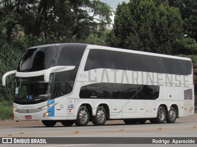 Auto Viação Catarinense 3524 na cidade de Conselheiro Lafaiete, Minas Gerais, Brasil, por Rodrigo  Aparecido. ID da foto: 8559690.