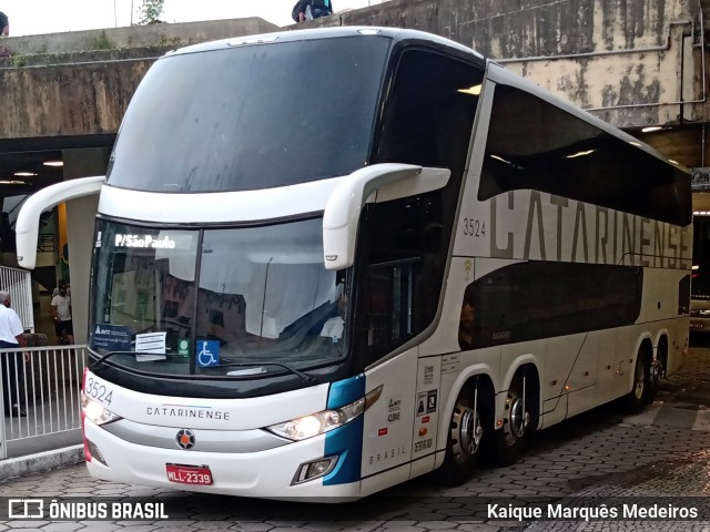 Auto Viação Catarinense 3524 na cidade de Belo Horizonte, Minas Gerais, Brasil, por Kaique Marquês Medeiros . ID da foto: 8562159.