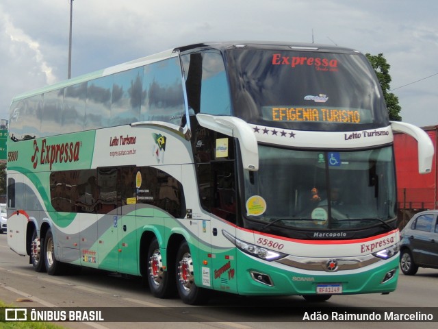 Expressa Turismo 55800 na cidade de Belo Horizonte, Minas Gerais, Brasil, por Adão Raimundo Marcelino. ID da foto: 8561831.