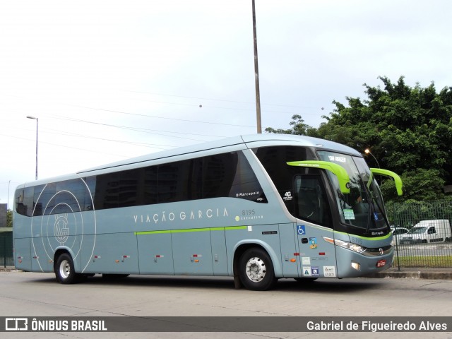 Viação Garcia 8195 na cidade de São Paulo, São Paulo, Brasil, por Gabriel de Figueiredo Alves. Número da foto: #8559951.