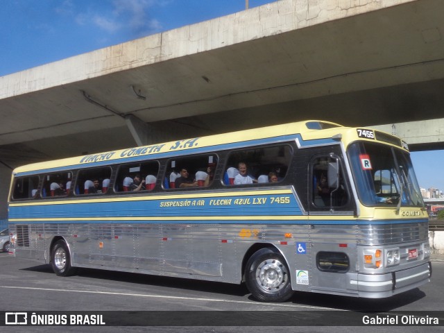 Viação Cometa 7455 na cidade de Belo Horizonte, Minas Gerais, Brasil, por Gabriel Oliveira. Número da foto: #8560500.
