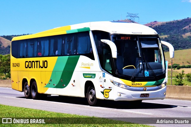 Empresa Gontijo de Transportes 18240 na cidade de Roseira, São Paulo, Brasil, por Adriano Duarte. ID da foto: 8560927.