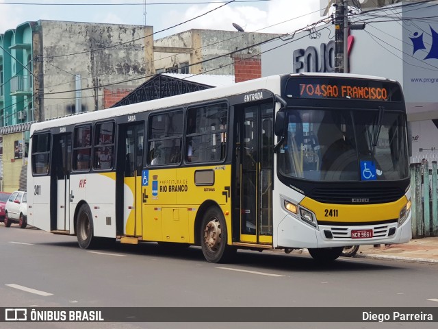 Auto Viação Floresta 2411 na cidade de Rio Branco, Acre, Brasil, por Diego Parreira. ID da foto: 8561741.