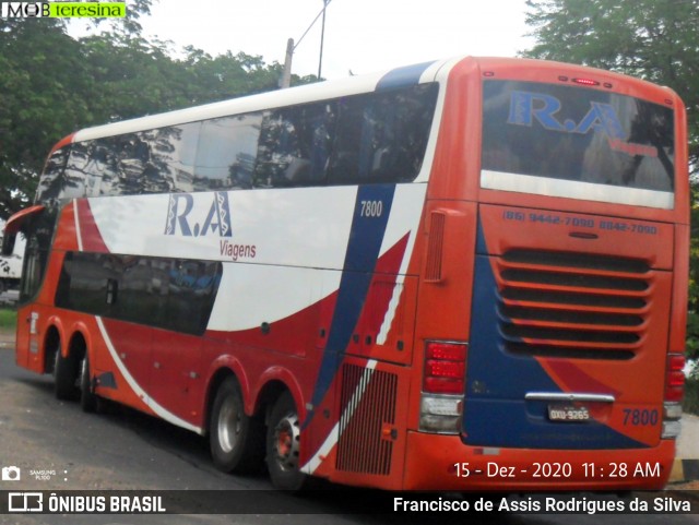 R.A. Viagens 7800 na cidade de Teresina, Piauí, Brasil, por Francisco de Assis Rodrigues da Silva. Número da foto: #8559069.