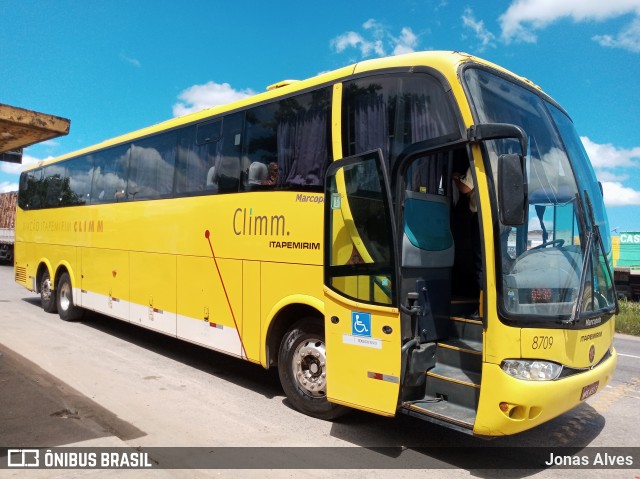 Viação Itapemirim 8709 na cidade de Goiana, Pernambuco, Brasil, por Jonas Alves. Número da foto: #8558974.