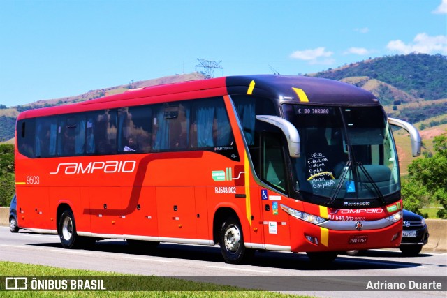 Viação Sampaio 9503 na cidade de Roseira, São Paulo, Brasil, por Adriano Duarte. Número da foto: #8560926.