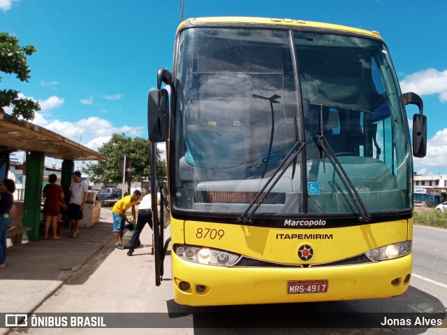 Viação Itapemirim 8709 na cidade de Goiana, Pernambuco, Brasil, por Jonas Alves. Número da foto: #8558968.