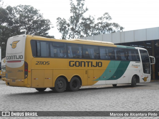 Empresa Gontijo de Transportes 21105 na cidade de Perdões, Minas Gerais, Brasil, por Marcos de Alcantara Pinto. ID da foto: 8562898.