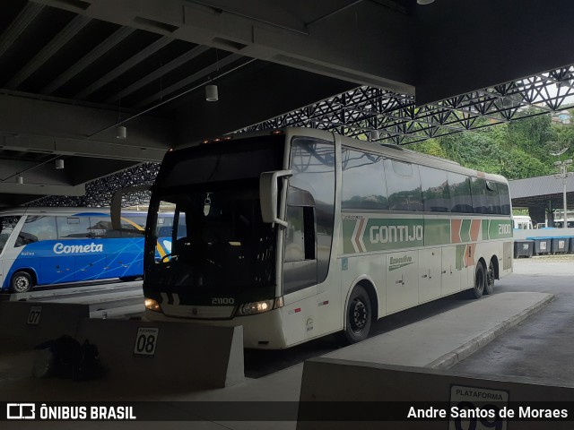 Empresa Gontijo de Transportes 21100 na cidade de Santos, São Paulo, Brasil, por Andre Santos de Moraes. ID da foto: 8563010.